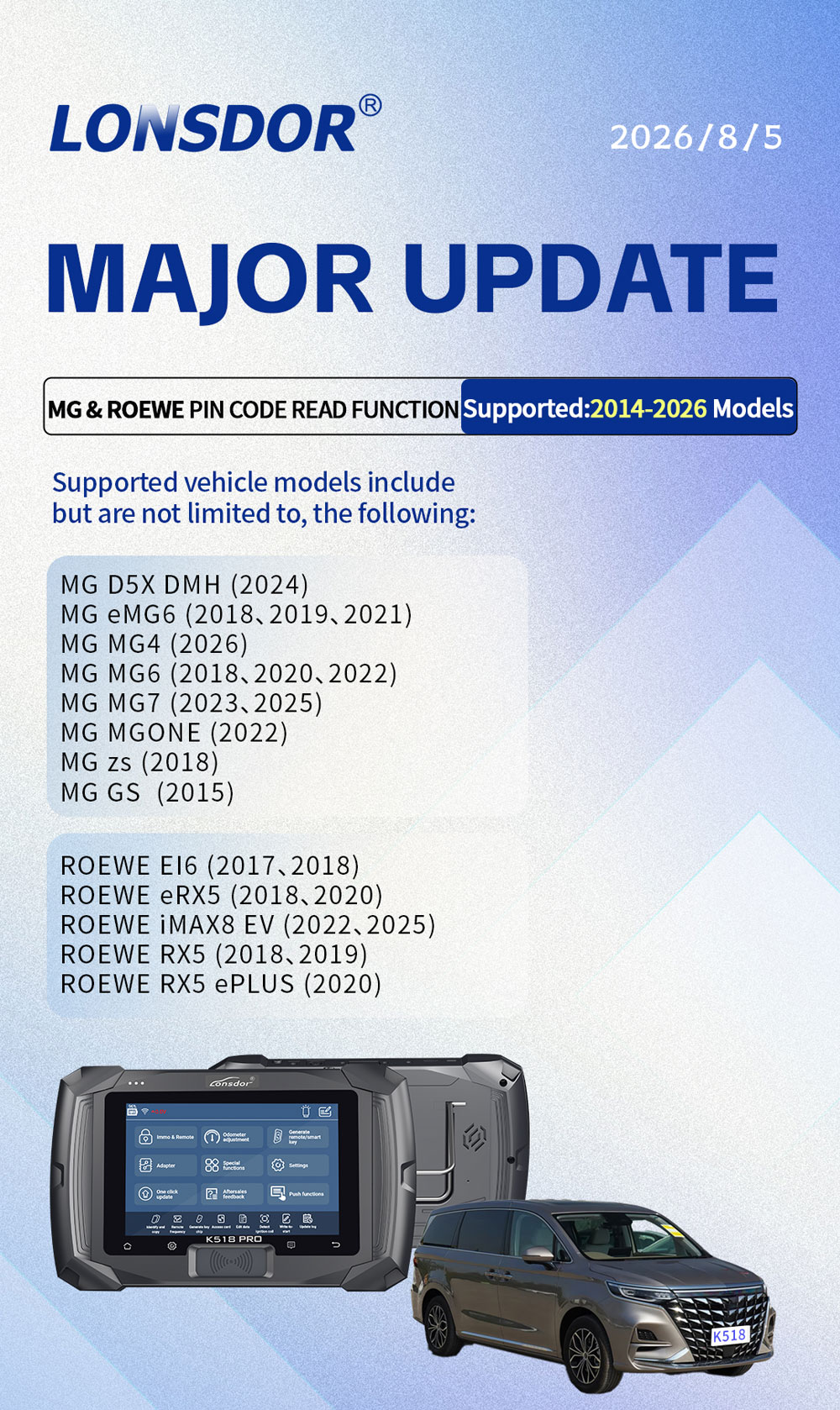 londsor-k518-pro-update-MG-Roewe-pin-code-reading londsor-k518-pro-update-MG-Roewe-pin-code-reading